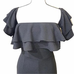 MIND CODE RUFFLE SLEEVE LEG JUMPSUIT